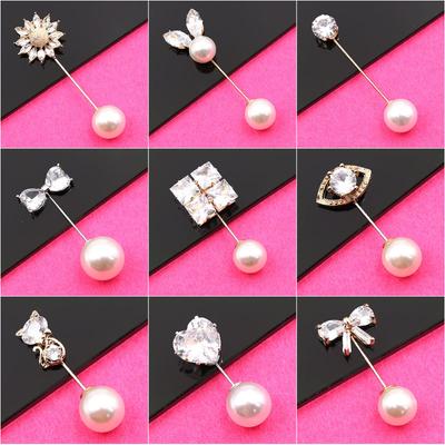 Botón de Cristal Ropa Infantil Abrigo Broche Decorativo Botón Versátil Anti-Luz y Oscuridad Botón Sin Costuras Botón de Perla