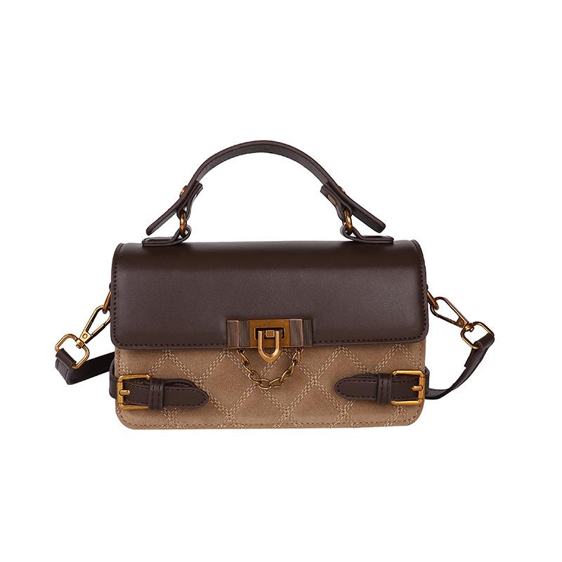 

2025 Women s Retro Diamond-Pattern Crossbody Bag – Versatile Small Square Handbag 20x8x12 cm хаки