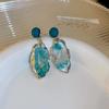 Silver Needle Dongdaemun Fresh Colorful Earrings - Simple, Versatile, Luxury Studs with a High-End Sense