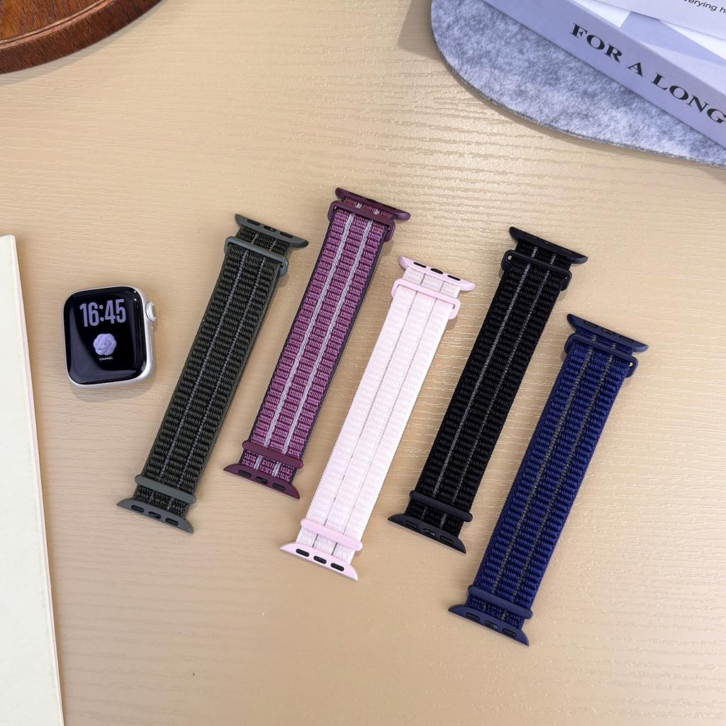 Exercise Breathable Nylon Wristband for Apple Watch Series 11 10 9 8 40mm 41mm 42mm 44mm 45mm 46mm Strap Nylon Watch Band For Apple Watch Ultra 49mm