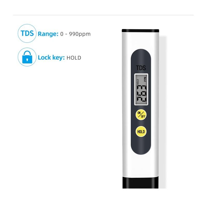 Heiß! Automatische TDS-Messgerätkalibrierung 0-990 ppm Wasserqualitätsmessgerät für Schwimmbad-Aquarium-Trinkwasser