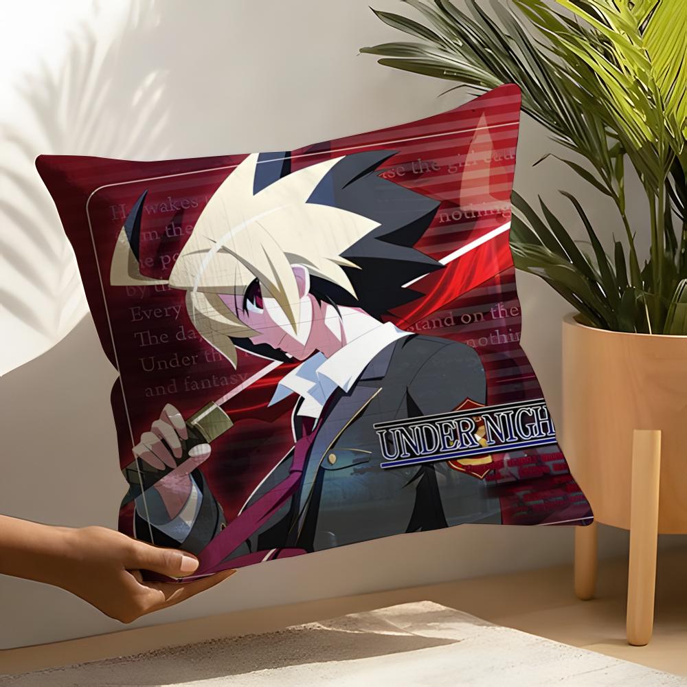 2D Fighting Game U-Under Night In-Birth 1 Linen Cushion Covers For Decorative Sofa Home Pillows Case Car Chair Pillows Cases