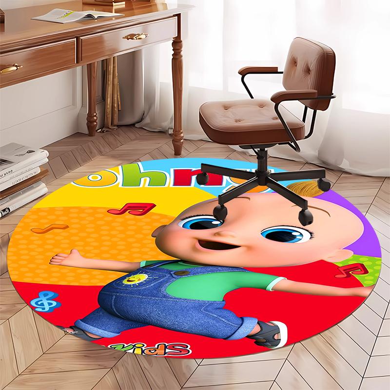 CoComelon Printed Round Rug Carpet Chair Rug Area Rug Entryway Doormats,for Office Chair Living Room Bedroom Kitchen Room.