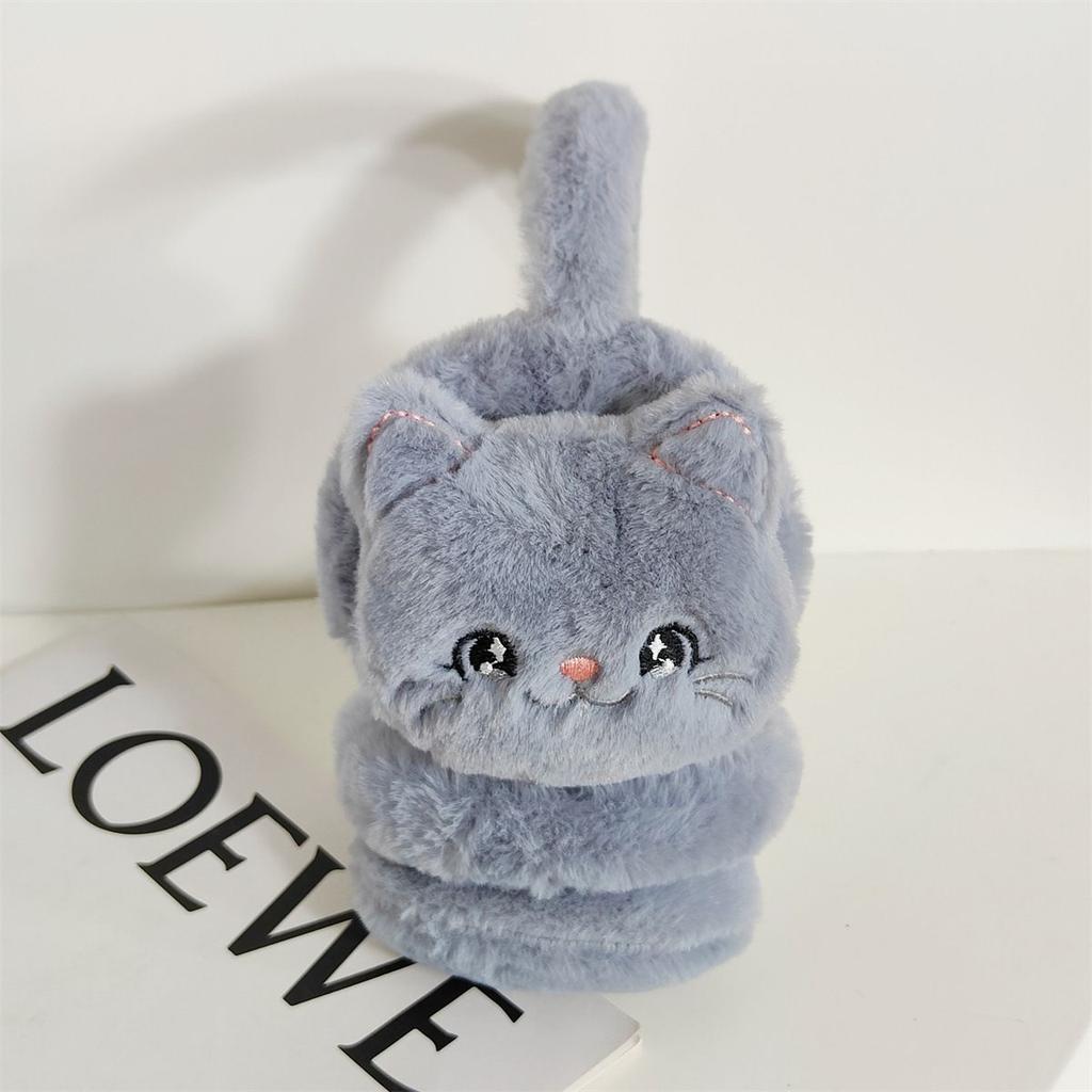 Cute Cat Plush Ear Protectors for Children, Winter Cold Protection Ear Protectors for Boys and Girls