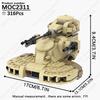 MOOXI Star Wars Mech Veicolo Cannone Carro Armato Armi Nave da Trasporto Soldati Modello Mattoncini Fai da Te Blocchi da Costruzione Assemblati Giocattolo per Bambini