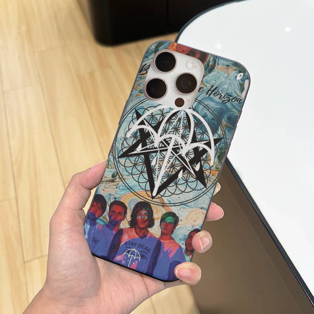 Band B-Bring Me The H-Horizon Soft Corrugated Transparent Phone Case For IPhone 17 15 16 11 12 13 14 Pro Max Plus Pro