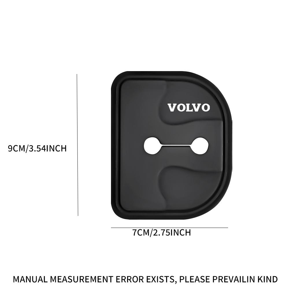 4ks Silikonový kryt zámku dveří auta Samolepka Příslušenství Pro Volvo XC90 XC60 C30 T6 S60 C70 XC40 V40 XC70 V70 V60