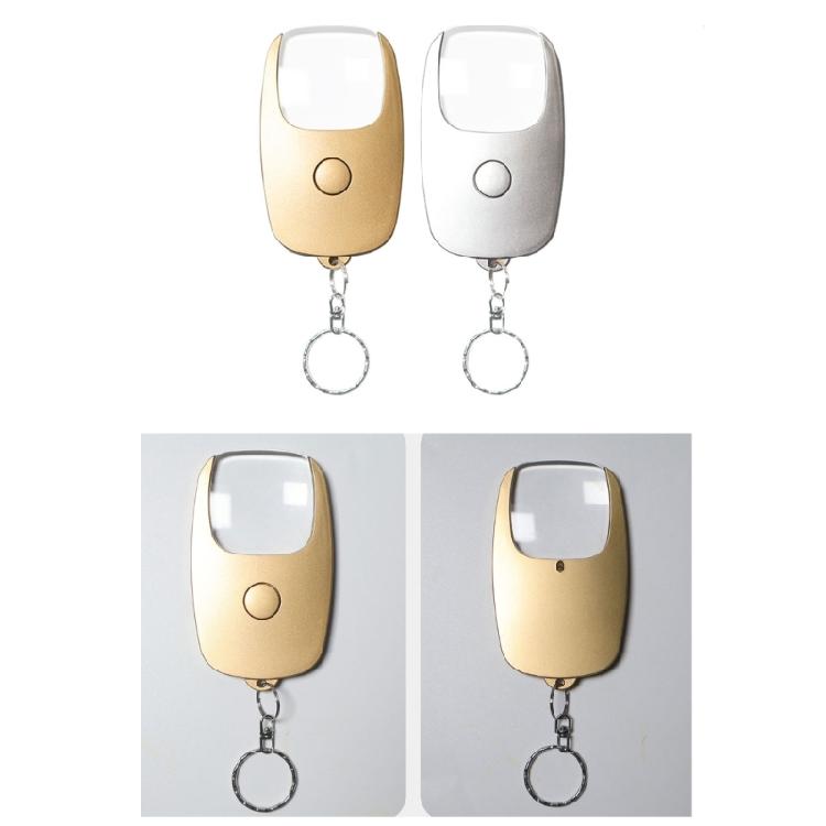Keychain Magnifier with LED Light USB Rechargeable Magnifying Glass for Newspaper Reading Magnifying Lens Eye Loupe