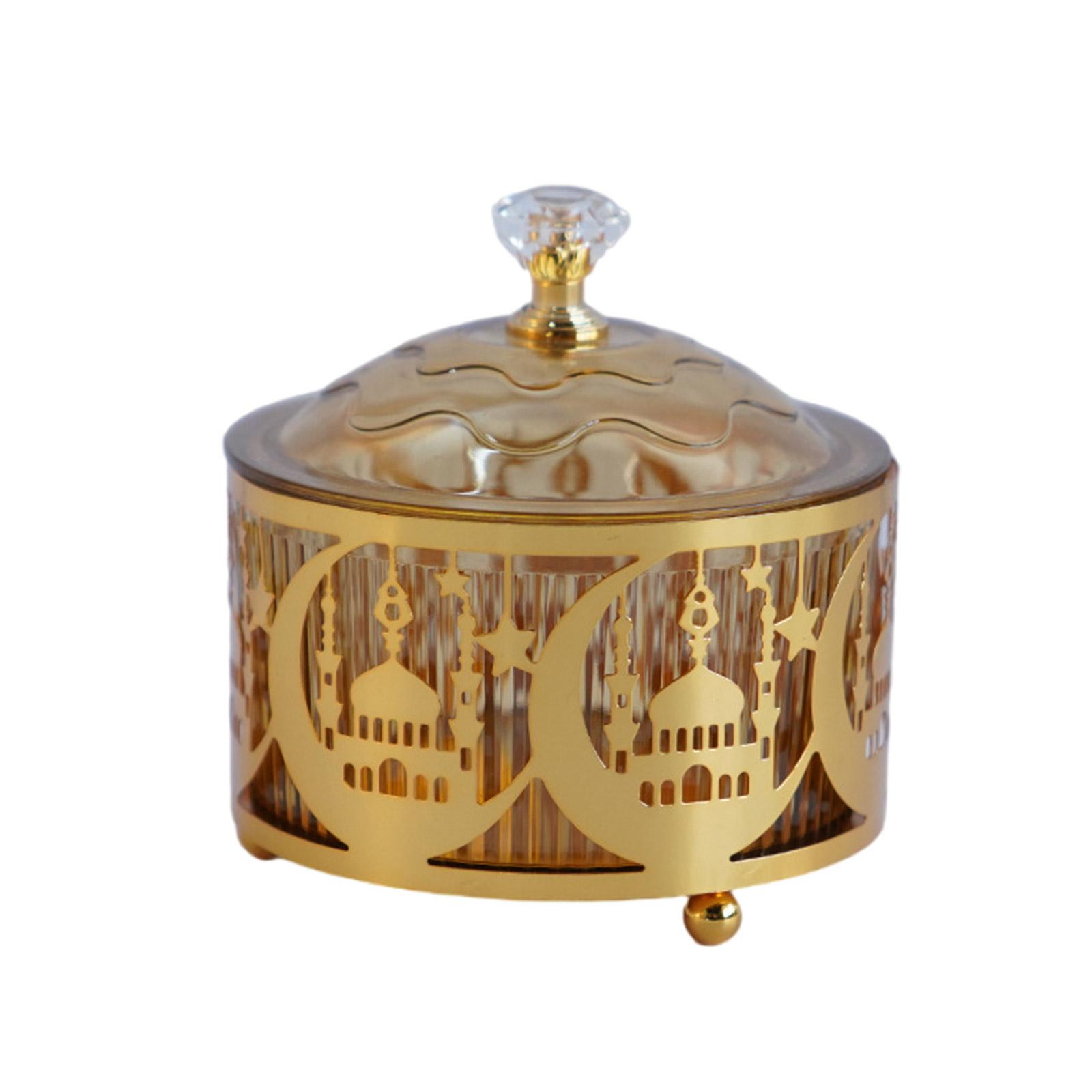 

Элегантный поднос для конфет на праздник Ид, тарелка для закусок, металлическая текстура, подходит для праздничных и фестивальных собраний 1