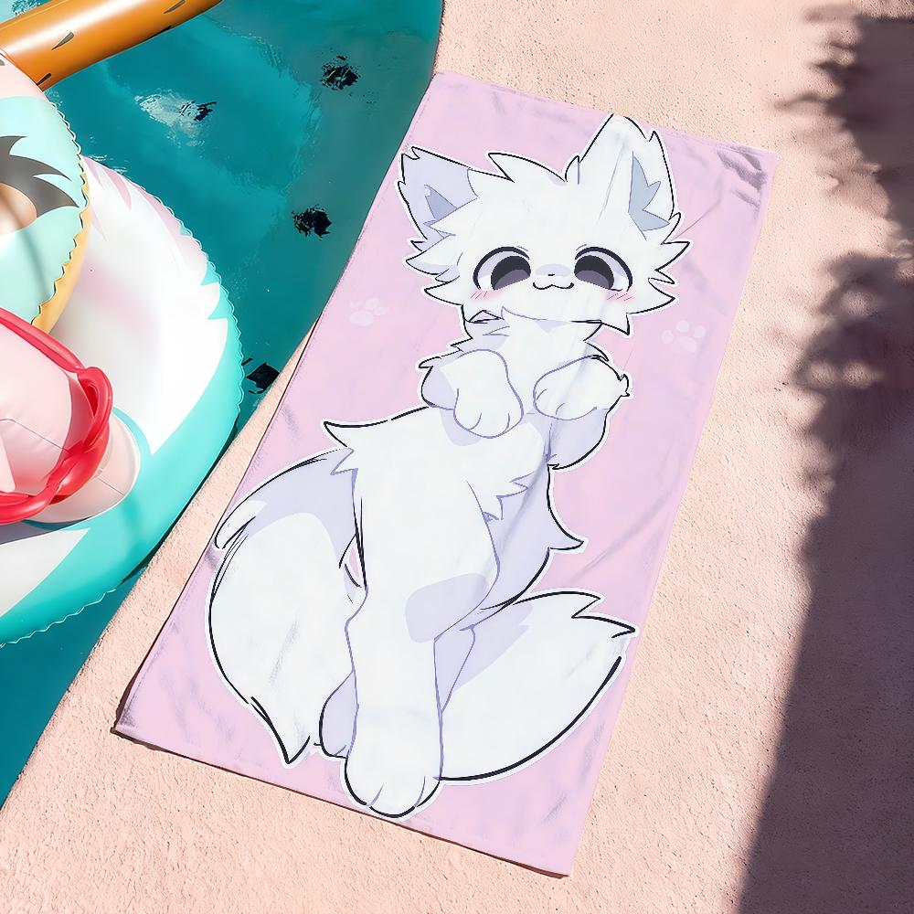 Cartoon Cute BoyKisser Towel Sports Quick Dry Travel Camping Gear Sandproof Soft Light Large Beach Towel