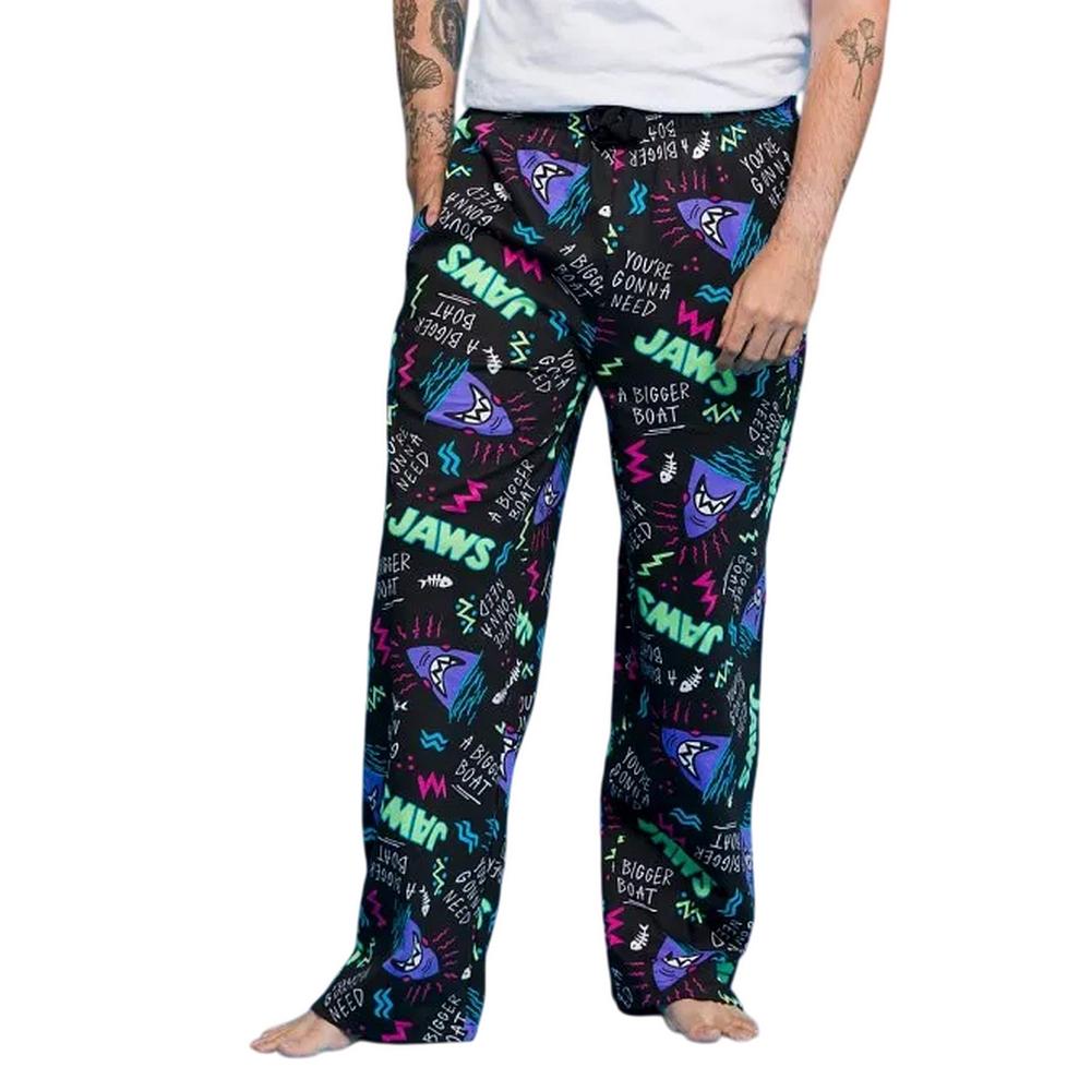 Jaws Mens All-Over Print Lounge Pants