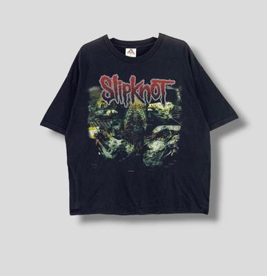 Vintage Slipknot Iowa Album Promo T-Shirt Sammlerstück Amerikanische Nu Metal Konzerttour Vintage Band T-Shirt Schwarz XLarge