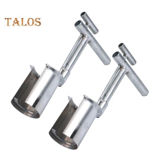 1/2 piezas de transferencia de plantas de suelo de acero inoxidable, dispositivo de transferencia de plantas, mango antideslizante, herramienta de siembra resistente a la oxidación, trasplantador universal