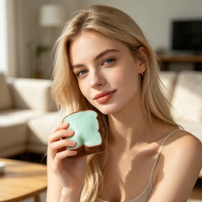 Simulation Toast Squeeze Toy Stress Anxiety Relief Shapeable Bread Sensory Toy Soft Stretchy Simulated Food Pinch Fidget Toy
