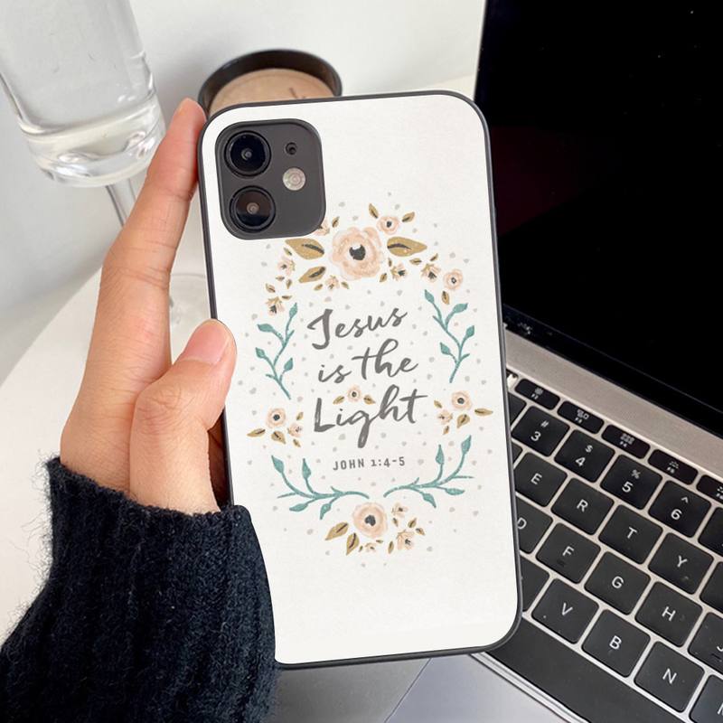 Bible Verse Philippians Jesus Christ Christian Phone Case for iPhone 11 12 13 Mini Pro XS MAX 8 7 6 6S Plus X 5S SE 2020 XR