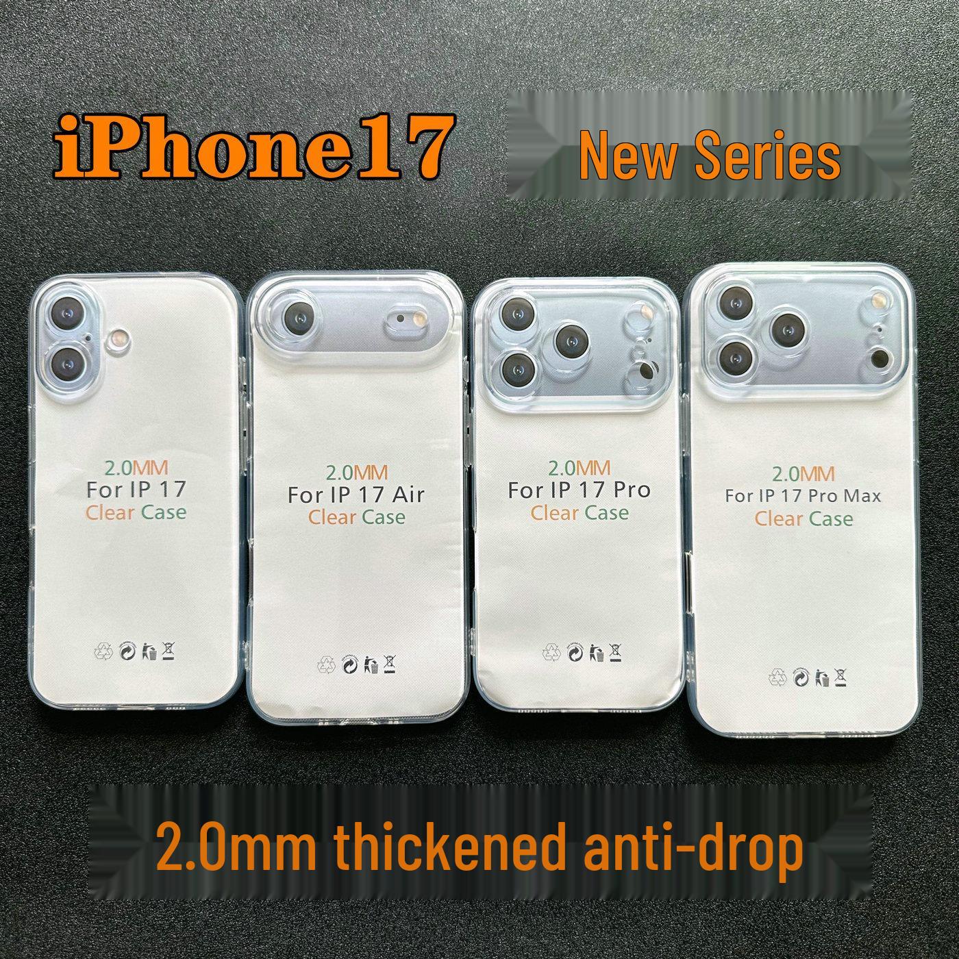 

Thickened Transparent Silicone Case for Apple 16 Pro Max & iPhone 17: Eye Protection & Drop-Proof 17Pro