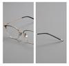 Women's Fashionable Pure Titanium Myopia Glasses Frame, Thin Eyebrow Design - Fits Prescription Lenses, Style 8125