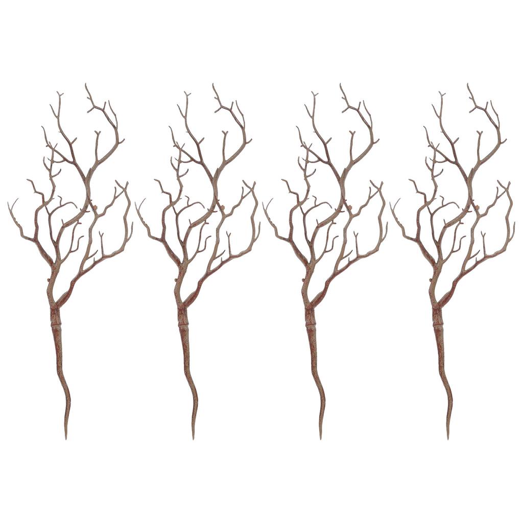 4pcs Plastic Faux Branches Artificial Antler Shaped Tree Branch Decorative Plant Twigs For Wedding Table Centerpiece Decor