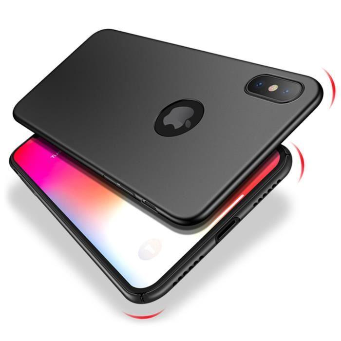 Coque X , housse Etui Protection silicone Ultra Mince résistante Anti-Rayures Anti-dérapante - Noir Mat