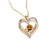 SHENI fashion micro-inlaid double heart-shaped micro-inlaid zircon confession collarbone necklace