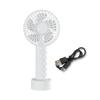 Portable Desk Fan with Base 3 Speed Adjustable Summer Handheld Cooling Fan USB Rechargeable Quiet Travel Office Outdoor Personal Fan