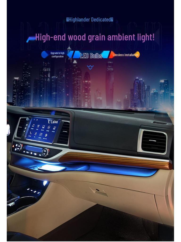 1521 Model Toyota Highlander Custom Interior 64-Color Ambient Light