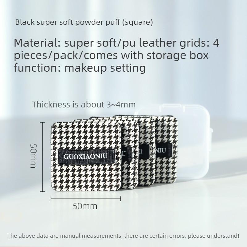 Guoxiaoniu 4PCS Square Rectangle Makeup Blender Puff Air Cushion Pad Foundation Sponge Loose Powder Puffs Cosmetic Applicator