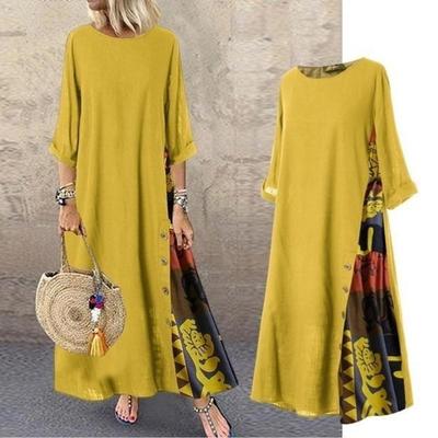 Rochie Maxi Florală Mărime Plus Femei Largă Lejeră Swing Vestidos Mare Mânecă Scurtă Casual Vacanță Plajă Robă