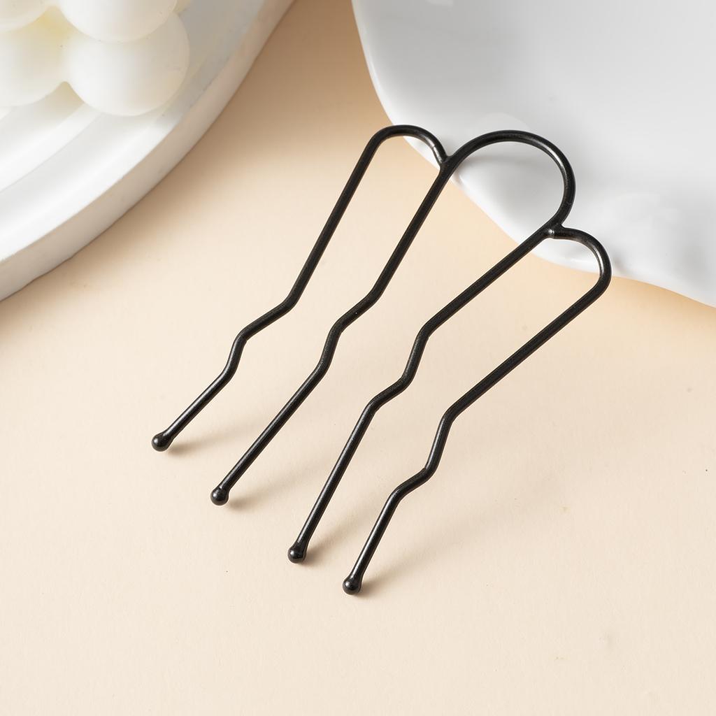 Black Metal U Shape Hair Fork Women Hair Stick Hair Combs Bun Hairpin Clip Hairstyling Tool Girls Hair Accessories Protect Scalp