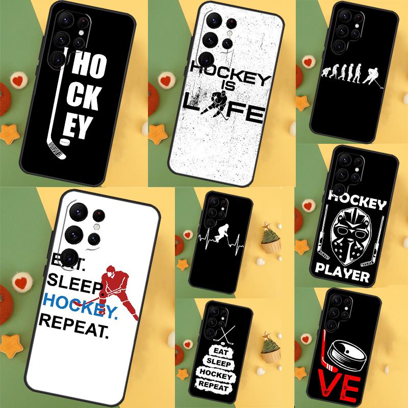 Ice Hockey Player Funda For Samsung Galaxy S24 Ultra S23 S22 Plus S21 S20 FE S8 S9 S10 Note 10 20 Ultra Case