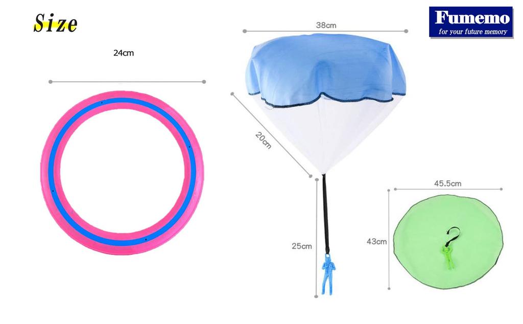 Fumemo Frisbee Mini Spadochron Zabawka Latająca Popularny Zestaw, Talerz, Spadochron w Kształcie Pączka, Latający Wysoko, Na Zewnątrz, Park, Dzieci, Dorośli, Zabawa,