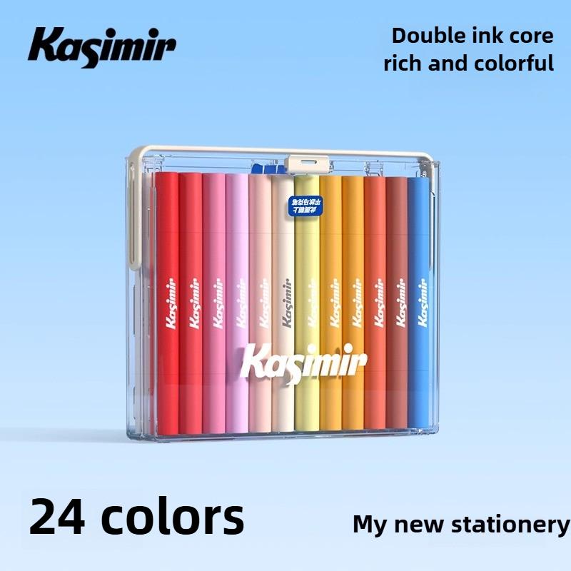 Kasimir Dual Tip Direct Liquild Acrylic Paint Markers Soft Tip Overlayable Washable Art Pens Office School Supplies Stationery