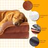 Cama para Cães de Espuma Viscoelástica Cães Pequenos Design de Sofá com Apoio Impermeável Capa Removível Suporte Ortopédico Fácil de Limpar Sofá para Animais de Estimação