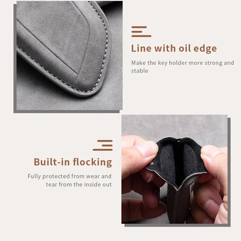 Leather Car Remote Key Case Cover for Changan Deepal S7 SL03 G318 2025 2025 Car Key Fob Shell 4 Buttons Holder Keychain