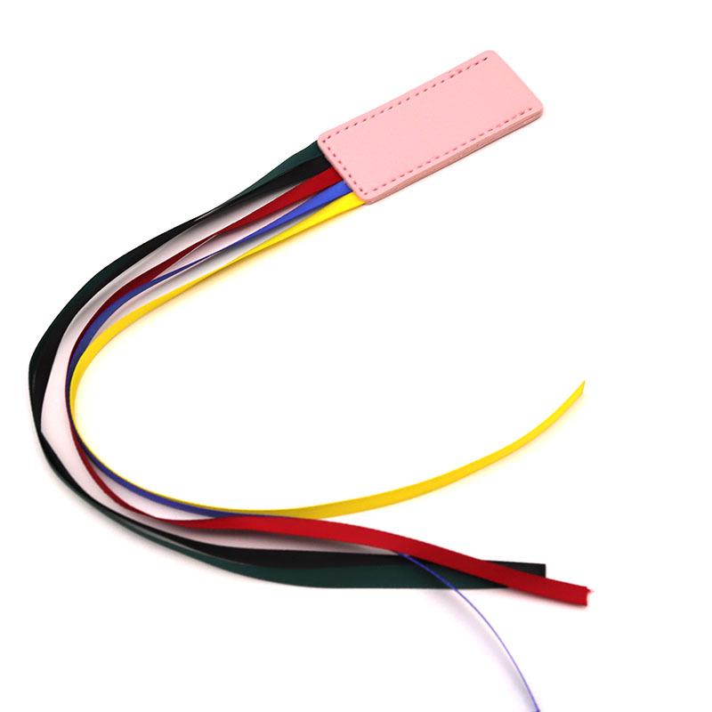 Leather Ribbon Bookmark with Woven Tape: Five-Color Page Marker and Storage Clip