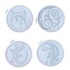 Set of 4 Cup Pad Mould Silicone Craft Mold Lizard Shape Resin Mold Silicone Cup Mats Mold Silicone Crafting Supplies