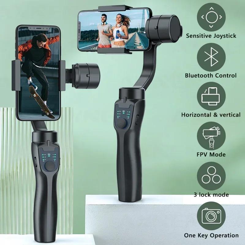 F8 3 Axis Gimbal Handheld Stabilizer Phone Holder Video Record For Xiaomi iPhone Cellphone Action Camera Smartphone Anti Shake