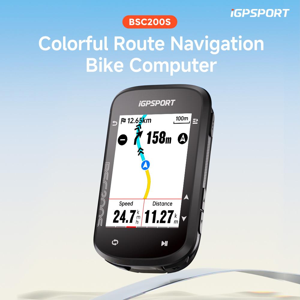 BSC200S Colorful GPS Bike Computer iGPSPORT Cycle Wireless Speedometer Bicycle Cycling Odometer Sync for Strava