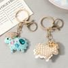 Rhinestone Lamb Keychain Sparkling Sheep Car Key Ring Holder Backpack Purse Handbag Charm Christmas Birthday Gifts for Her