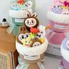 1 Bunch with Light Strings Creative Valentine's Day Gift Cartoon Child Birthday Cute Doll Bouquets Girlfriend Greeting Card