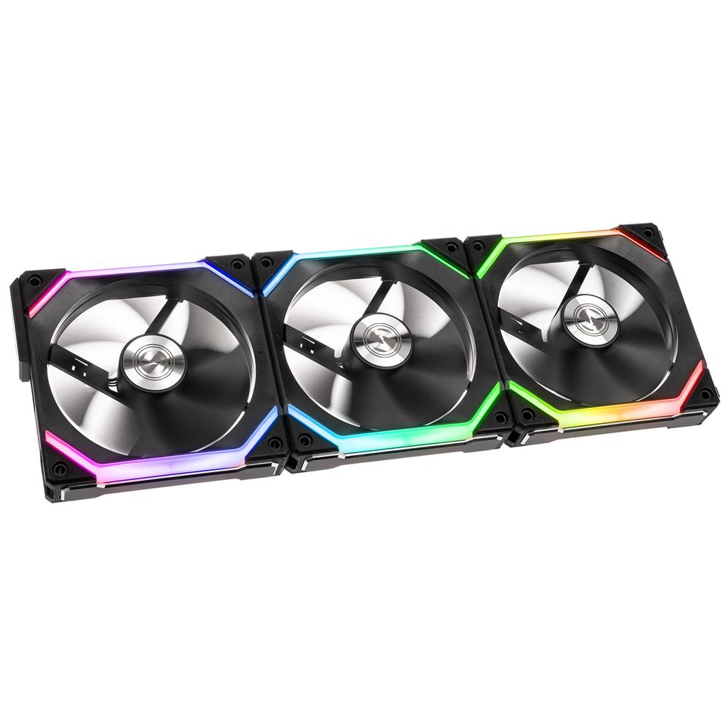 LIANLI UNI FAN SL120 BK Addressable RGB Connectable PC Case Fan with Dedicated LED Control Software Official Japanese Distributor 3-Pack (with