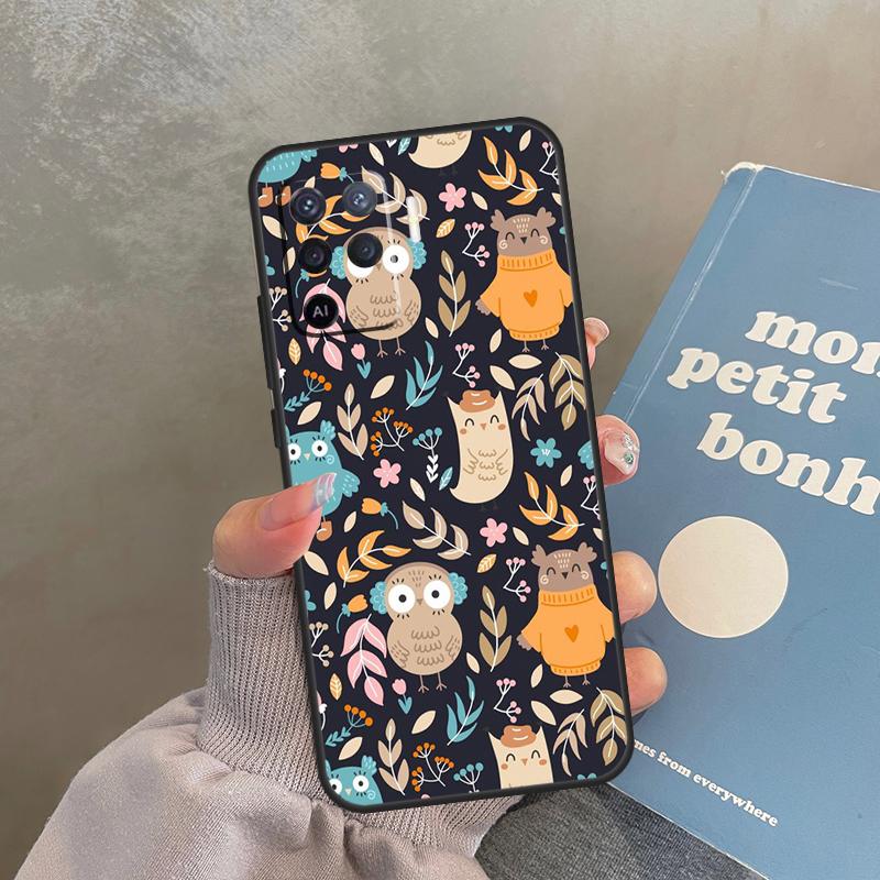 

Owl Pattern Case For Oppo A60 A40 A80 A18 A38 A58 A78 A98 A16 A76 A96 A15 A17 A77 A74 A94 A54 A57S Cover OPPO A94 5G