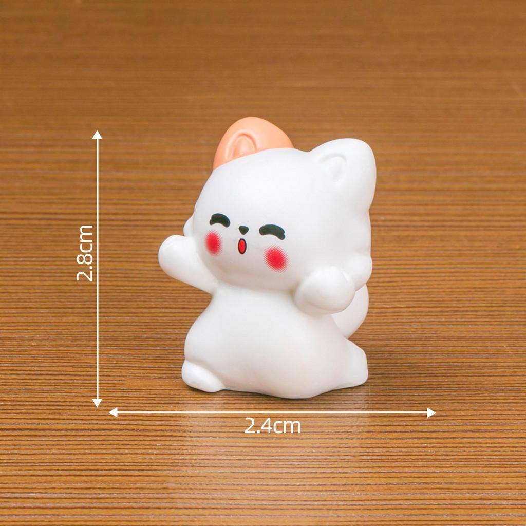 7Pcs/set Cartoon Pet Cat Miniatures Resin Animal Ornaments Fairy Garden Decoration Micro Landscape