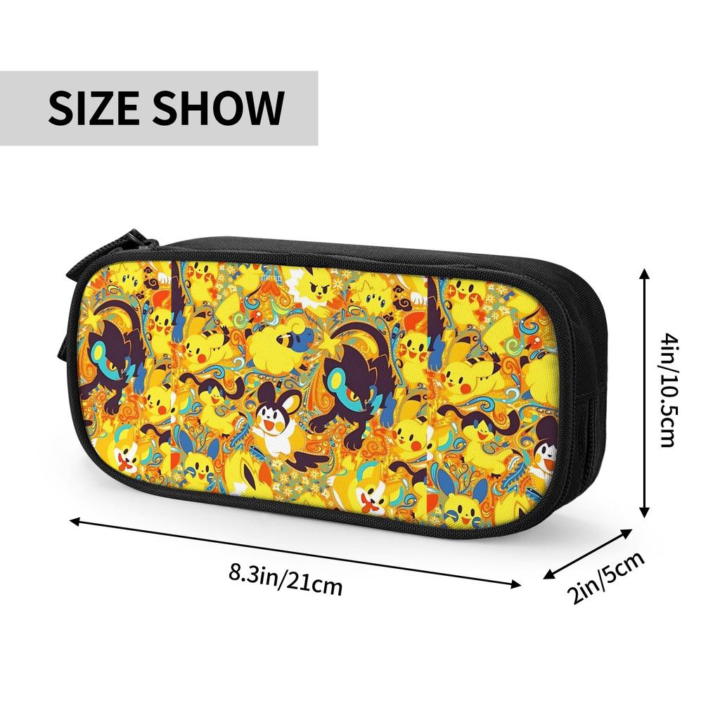 Custom Cartoon Pokemon Theme Large Capacity Bags for Child  School Pencil Bag for Boys Gilrs Kids