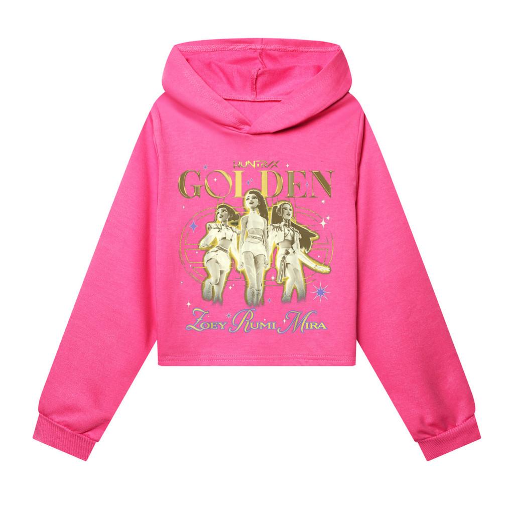 

5049 Kids Girls POP Singer Rumi Mira Zoey Printed Casual Long Sleeves Hoodies Sweatshirt Top 170cm рожевий червоний колір