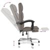 Office Chair with Reclining Function Taupe Fabric