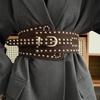 Stylish Rivet Waist Belt Adjustable PU Leather Corset For Women And Men Contemporary Waist Cincher Fashion Accessory