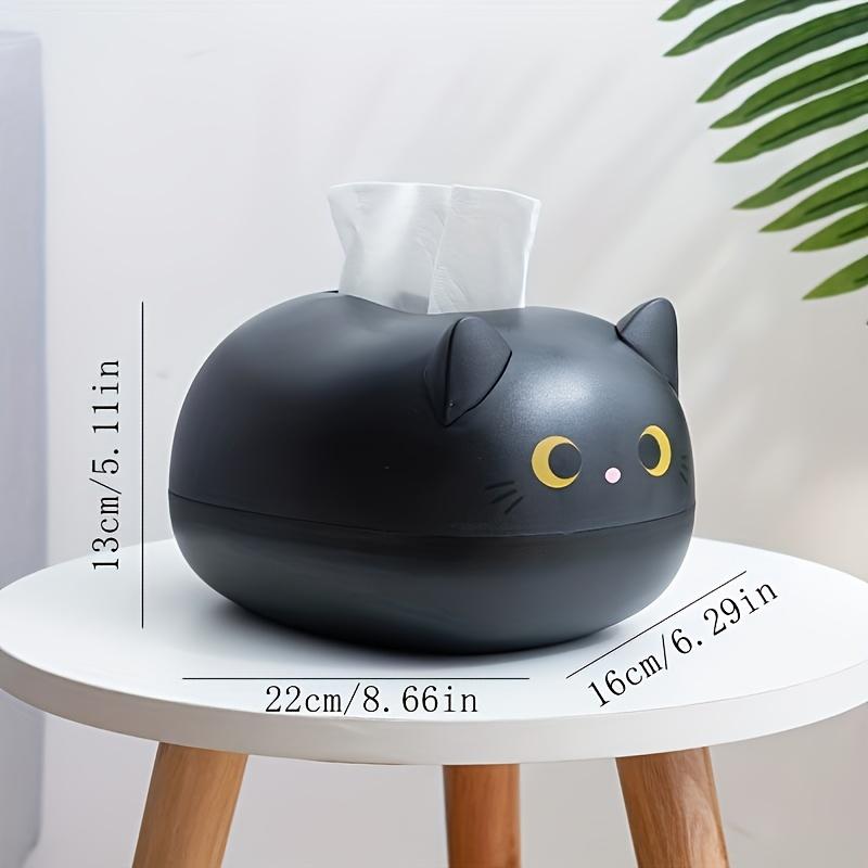 A cute cat tissue box, cartoon tissue box lid, cute black and white cat tissue box, household tissue container.