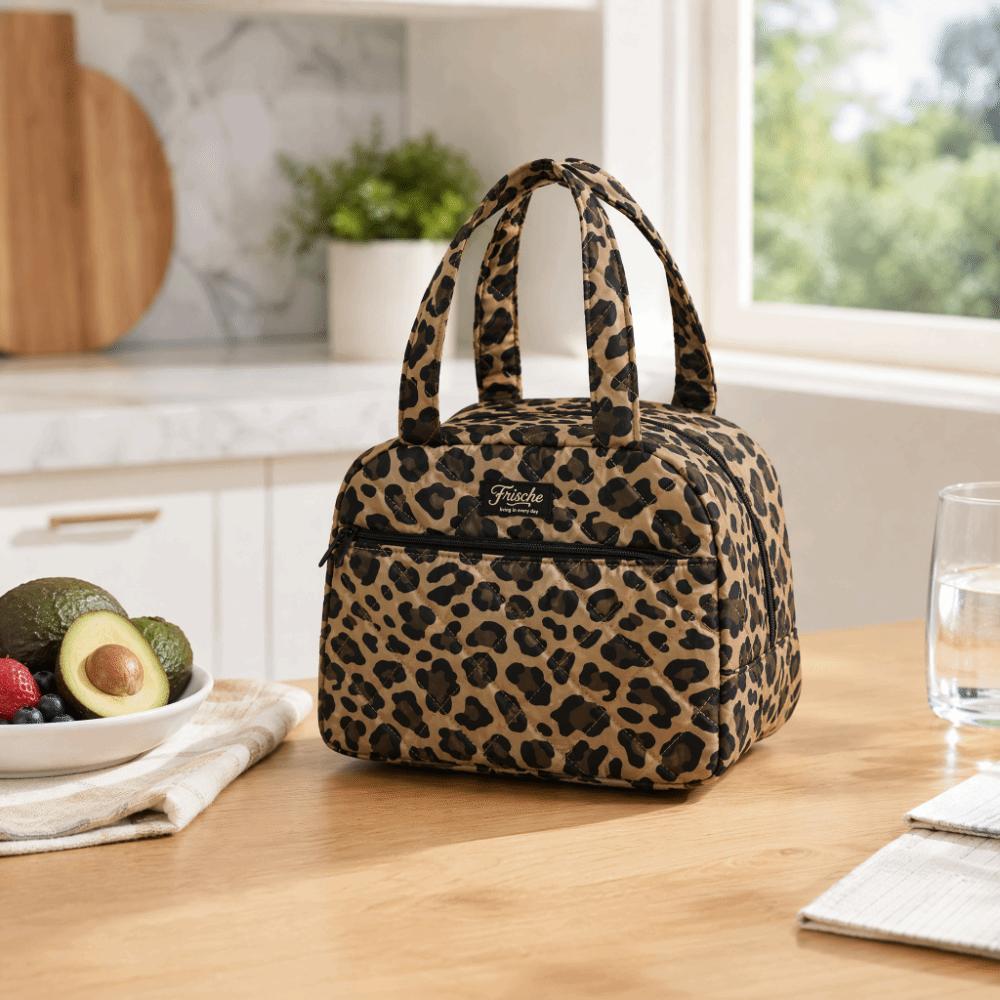 Durable Lunch Tote Bag Portable Food Container Bag Polka Dots Insulated Lunch Bag Office