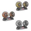 Car Cooling Fan Angle Adjustable Vehicle Mounted Dual Head Fan with Parking Number Plate Auto Cooler Fan Dashboard Mount